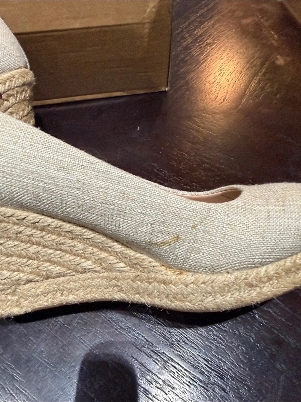 J. Crew Women's Natural Linen Espadrille Wedge